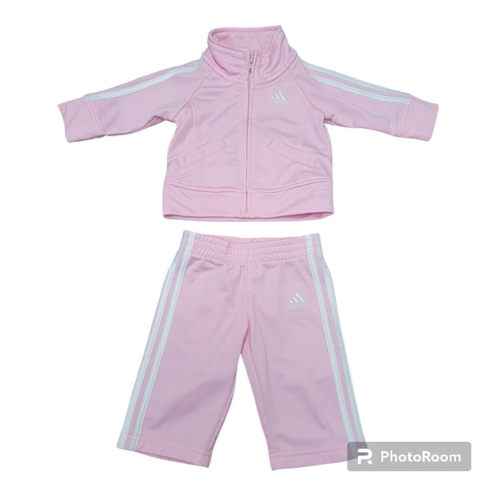 Adidas Girls Classic Tricot Track Set of Two Pink Sporty Size 3 Months